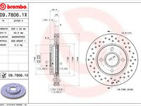 Disc frana MAZDA 121 Mk III (JASM, JBSM) (1996 - 2003) BREMBO 09.7806.1X