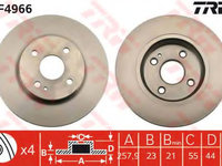 Disc frana MAZDA 2 (DE) (2007 - 2015) TRW DF4966