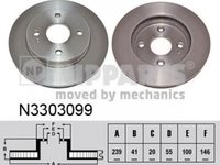 Disc frana MAZDA 2 DE NIPPARTS N3303099