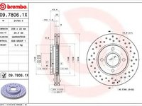 Disc frana MAZDA 2 (DY) (2003 - 2016) BREMBO 09.7806.1X piesa NOUA