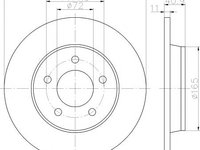 Disc frana MAZDA 3 (BK) (2003 - 2009) HELLA PAGID 8DD 355 110-911 piesa NOUA