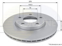 Disc frana MAZDA 3 Limuzina (BL) (2008 - 2016) COMLINE ADC0446V piesa NOUA