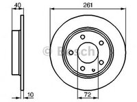 Disc frana MAZDA 323 F VI BJ BOSCH 0986478633