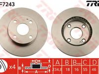 Disc frana MAZDA 323 P V BA TRW DF7243