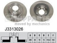 Disc frana MAZDA 323 S Mk VI (BJ) (1998 - 2004) NIPPARTS J3313026