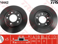 Disc frana MAZDA 6 combi-coupe (GH) (2008 - 2020) TRW DF4442