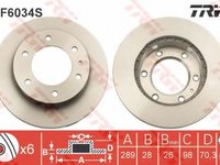 Disc frana MAZDA B-SERIE (UN) (1998 - 2006) TRW DF6034S piesa NOUA