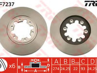 Disc frana MAZDA B-SERIE (UN) (1998 - 2006) TRW DF7237