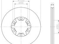 Disc frana MAZDA BONGO bus (SR1), KIA BESTA caroserie, MAZDA PROCEED/DRIFTER (UF) - HELLA PAGID 8DD 355 105-111