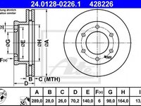 Disc frana MAZDA BT-50 platou / sasiu (CD, UN) (2006 - 2016) ATE 24.0128-0226.1