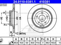 Disc frana MAZDA CX-5 (KE, GH) (2011 - 2020) ATE 24.0110-0381.1