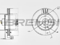 Disc frana MAZDA DEMIO DW BREMSI DBA393V