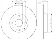 Disc frana MAZDA ETUDE VI (BJ), MAZDA ETUDE VI (BJ), TOYOTA (GAC) CAMRY - HELLA PAGID 8DD 355 110-861