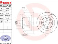 Disc frana MAZDA MX-3 (EC) (1991 - 1997) BREMBO 08.6857.10