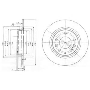 Disc frana MAZDA MX-5 Mk III (NC) (2005 - 2016) DELPHI BG3875C