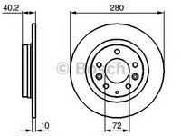 Disc frana MAZDA MX-5 Mk III (NC) (2005 - 2020) BOSCH 0 986 479 131