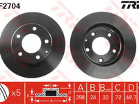 Disc frana MAZDA MX-6 (GE) (1991 - 1997) TRW DF2704