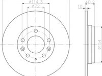 Disc frana MAZDA PREMACY (CP) (1999 - 2005) HELLA PAGID 8DD 355 110-381 piesa NOUA