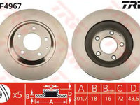 Disc frana MAZDA RX 8 (SE17) (2003 - 2012) TRW DF4967