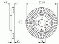 Disc frana MAZDA RX 8 SE17 BOSCH 0986479V00