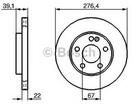 Disc frana MERCEDES A-CLASS (W169) (2004 - 2012) BOSCH 0 986 479 186 piesa NOUA