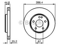 Disc frana MERCEDES A-CLASS (W169) (2004 - 2012) Bosch 0 986 479 234
