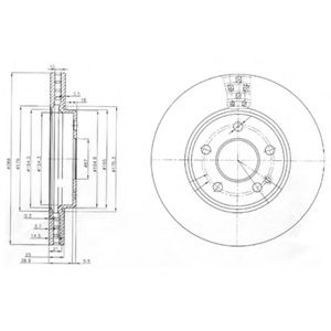 Disc frana MERCEDES A-CLASS (W169) (2004 - 2012) DELPHI BG3909