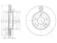 Disc frana MERCEDES A-CLASS (W169) (2004 - 2012) DELPHI BG3909 piesa NOUA