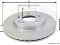 Disc frana MERCEDES A-CLASS (W169) (2004 - 2012) COMLINE ADC1642V