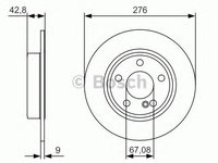 Disc frana MERCEDES A-CLASS (W176) (2012 - 2016) Bosch 0 986 479 A03