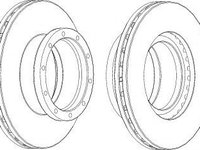 Disc frana MERCEDES ACTROS MP4 (2011 - 2016) FERODO FCR145A