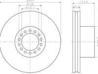 Disc frana MERCEDES ATEGO (1998 - 2004) Textar 93101400