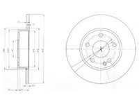 Disc frana MERCEDES B-CLASS (W245) (2005 - 2011) DELPHI BG3840 piesa NOUA