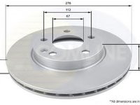 Disc frana MERCEDES B-CLASS (W245) (2005 - 2011) COMLINE ADC1642V piesa NOUA