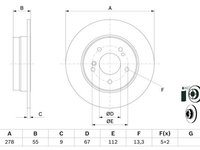 Disc frana MERCEDES-BENZ 124 1985-1993 BOSCH 0986478325