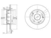 Disc frana MERCEDES-BENZ 190 W201 DELPHI BG2288