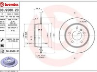 Disc frana MERCEDES-BENZ A-CLASS W168 BREMBO 08958020