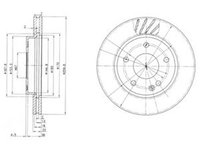 Disc frana MERCEDES-BENZ A-CLASS W168 DELPHI BG3395