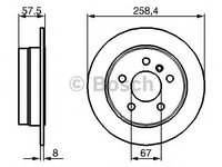 Disc frana MERCEDES-BENZ A-CLASS (W168), MERCEDES-BENZ A-CLASS (W169), MERCEDES-BENZ B-CLASS (W245) - BOSCH 0 986 479 235