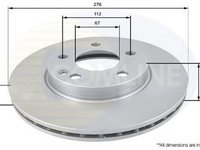 Disc frana MERCEDES-BENZ A-CLASS W169 COMLINE ADC1642V