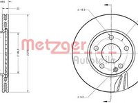 Disc frana MERCEDES-BENZ A-CLASS W169 METZGER 6110141