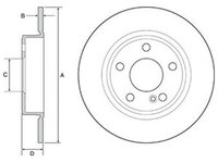 Disc frana MERCEDES-BENZ A-CLASS W176 DELPHI BG4555C