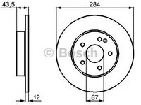 Disc frana MERCEDES-BENZ B-CLASS (W246, W242) - Cod intern: W20270544 - LIVRARE DIN STOC in 24 ore!!!