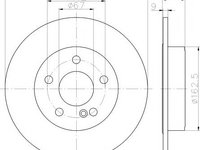 Disc frana MERCEDES-BENZ B-CLASS (W246, W242), MERCEDES-BENZ A-CLASS (W176) - MINTEX MDC2522