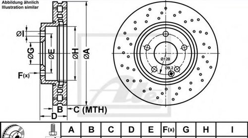 Disc frana MERCEDES-BENZ B-CLASS (W246, W242)