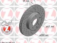 Disc frana MERCEDES-BENZ B-CLASS (W246, W242), MERCEDES-BENZ A-CLASS (W176), MERCEDES-BENZ CLA cupe (C117) - ZIMMERMANN 400.3678.52