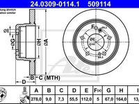 Disc frana MERCEDES-BENZ C-CLASS combi S202 ATE 24030901141