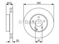 Disc frana MERCEDES-BENZ C-CLASS cupe (C204) (2011 - 2020) BOSCH 0 986 479 407