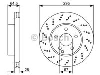 Disc frana MERCEDES-BENZ C-CLASS cupe C204 BOSCH 0986479331