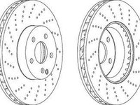 Disc frana MERCEDES-BENZ C-CLASS cupe C204 FERODO DDF1694